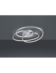 [TRIO673916007] Plafoniera Gale 3 Cerchi Nichel Opaco Led 38,5w Dimmerabile L60 cm Trio Lighting