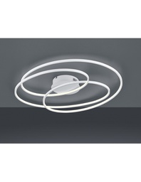 [TRIO673918031] Plafoniera Gale Cerchi Concentrici Bianco Opaco Led 50w Dimmerabile L80 cm Trio Lighting
