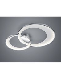 [TRIO673890206] Plafoniera Granada Doppio Cerchio Cromo Led 36w Dimmerabile L85 cm Trio Lighting