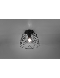 [TRIOR60711032] Plafoniera Haval Gabbia 1xE27 Nero Opaco Ø27 cm Trio Lighting