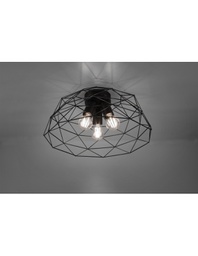 [TRIOR60713032] Plafoniera Haval Gabbia 3xE27 Nero Opaco Ø45 cm Trio Lighting