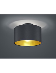 [TRIO608200279] Plafoniera Hostel Metallo Nero-Oro H160 cm Ø30 cm Trio Lighting
