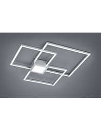 [TRIO676210407] Plafoniera Hydra 3 Quadrati Led 38w Nichel L65 cm Dimmerabile Trio Lighting