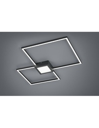 [TRIO676210342] Plafoniera Hydra Doppio Quadrato Led 28w Antracite L65 cm Dimmerabile Trio Lighting