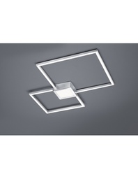 [TRIO676210307] Plafoniera Hydra Doppio Quadrato Led 28w Nichel L65 cm Dimmerabile Trio Lighting