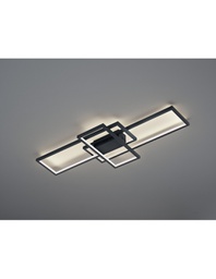 [TRIO652610342] Plafoniera Led Thiago 3 Rettangoli L104 cm Antracite Trio Lighting