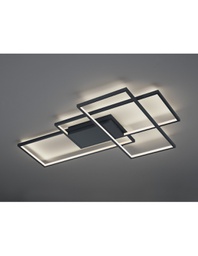 [TRIO652690342] Plafoniera Led Thiago 3 Rettangoli L114 cm Antracite Trio Lighting