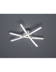 [TRIOR62491306] Plafoniera Moderna Capella 3 Bacchette Led Cromo Ø50 cm Trio Lighting