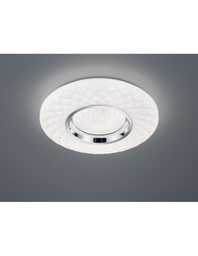 [TRIOR62720101] Plafoniera Moderna Led Dimmer Magnolia Bianco Decori Rombo Ø39 cm Trio Lighting