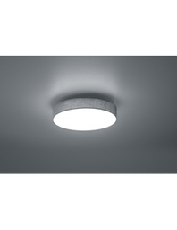 [TRIO621912411] Plafoniera Moderna Led Paralume Tessuto Grigio Lugano Ø40 cm Trio Lighting