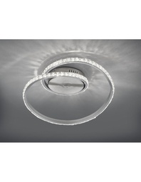 [TRIOR62021105] Plafoniera Moderna Rubin Led Dimmerabile RGB Effetto Cristallo Ø45 cm Trio Lighting