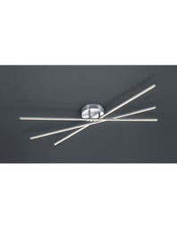 [TRIO671610307] Plafoniera Moderna Tiriac 3 Bacchette Led Nichel L100 cm Trio Lighting