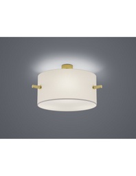 [TRIO608300308] Plafoniera Paralume Rotondo Tessuto Bianco Camden Trio Lighting