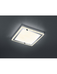 [TRIOR62611906] Plafoniera Quadrata Slide Doppio Led Rgbw Dimmerabile Bianco 40x40 cm Trio Lighting