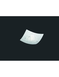 [1914616] Plafoniera Quadrata Spirelli 1xE27 Vetro Con Cerchi Decorativi 30x30 cm Trio Lighting