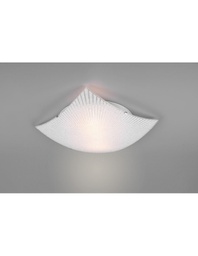 [20009131] Plafoniera Quadrata Vetro Trasparente Elisa 2xE27 Trio Lighting