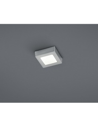 [TRIO657110607] Plafoniera Quadrata Zeus Led Dimmerabile Nichel 12x12 cm Trio Lighting