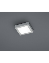 [TRIO657111207] Plafoniera Quadrata Zeus Led Dimmerabile Nichel 18x18 cm Trio Lighting