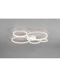 [TRIO622610531] Plafoniera Rondo 5 Cerchi Led Dimmerabile Bianco L59 cm Trio Lighting