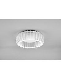 [TRIOR62171131] Plafoniera Rotonda Soffitto Legno Bianco Led 16,5w Dimmer Monte Trio Lighting