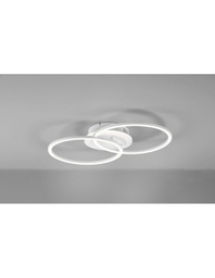 [TRIOR62783431] Plafoniera Soffitto 2 Cerchi Led 4000k Dimmer Venida Bianco Trio Lighting