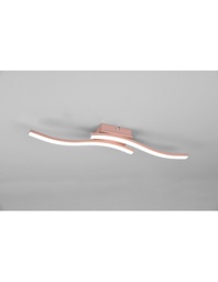 [TRIOR62472499] Plafoniera Soffitto Design Doppia Bacchetta Led 4000k Route Oro Rosa Trio Lighting