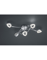 [TRIOR62135106] Plafoniera Tours 5 Spot Led Cromo L54 cm Trio Lighting
