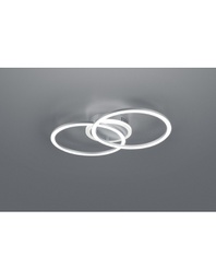 [TRIOR62783187] Plafoniera Venida Doppio Cerchio Alluminio Led 25w Dimmerabile L50 cm Trio Lighting
