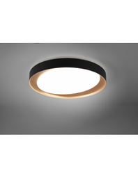 [TRIOR62712402] Plafoniera Zeta Led Dimmerabile Ø48 cm Nero E Oro Trio Lighting