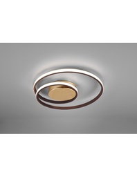 [TRIOR62911124] Plafoniera Zibal Arrugginito Spirale Led 22w Dimmerabile Ø39 cm Trio Lighting