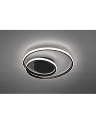 [TRIOR62911132] Plafoniera Zibal Nero Spirale Led 22w Dimmerabile Ø39 cm Trio Lighting