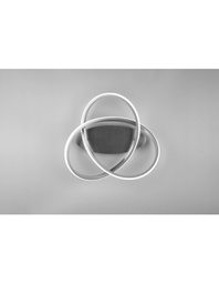 [20009114] Plafoniera a Soffitto Course Nichel con Spirale Led Dimmer da 18w Ø45 cm di Trio Lighting.