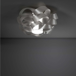 [CLO/P/75/SVR] Plafoniera due luci CLOUD Argento diametro 75x h36 cm