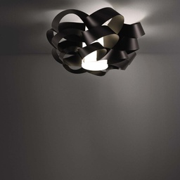 [CLO/P/75/NE] Plafoniera due luci CLOUD Nero diametro 75x h36 cm