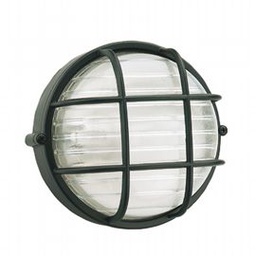 [SOV783/06] Plafoniera in alluminio pressofuso con diffusore in vetro stampato - Altezza lampada: 155mm - IP54 nero