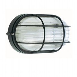 [SOV703/06] Plafoniera in alluminio pressofuso con diffusore in vetro stampato - Altezza lampada: 170mm - Potenza massima: 100W nero