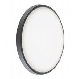 [SOV98822/16] Plafoniera in alluminio pressofuso, diffusore termoplastico opalino, 28W, 3700 lumen, luce calda, IP65 grafite