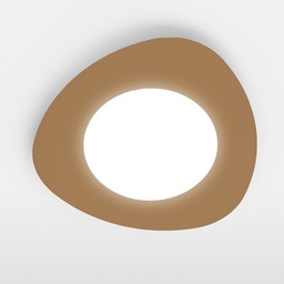 [BL248-24OR] Plafoniera in metallo Oro LED integrato 42x h5 cm