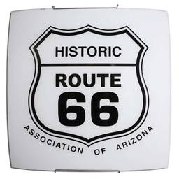 [ROUTE66/40] Plafoniera moderna vetro bianco route66 ganci acciaio 40x40xh.11 cm