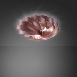 [FLAT/P/50/PKM] Plafoniera una luce FLAT in Polilux Rosa diametro 50x h22cm