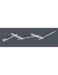 [TRIO674610507] Plafoniera-Applique Indira 5 Bacchette Orientabili Con Retroilluminazione Nichel L245 cm Trio Lighting