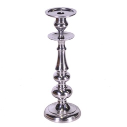 [V70143900AG] Portacandele alluminio argento 1p cmø13h37