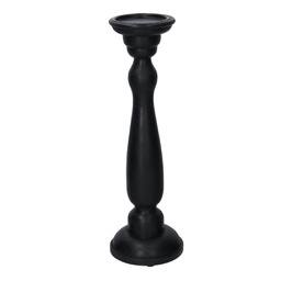 [V6168070000] Portacandele legno nero cm12h40