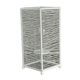 [V7015480000] Portacandele metallo bianco grande cm 14x14h31