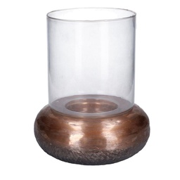 [V6129640000] Portacandele metallo bronzo tondo 1p cmø18/24h29