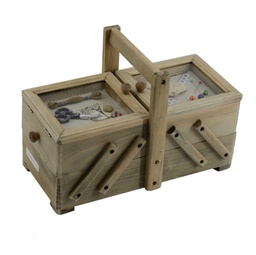 [V5920150000] Portalavoro legno rosina 2 cassetti cm 33x16h22