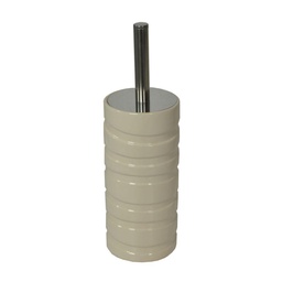 [V6213950000] Portascopino ceramica bianco cerchi tondo cmø10