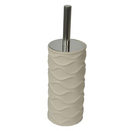 [V6213940000] Portascopino ceramica bianco onde tondocmø10