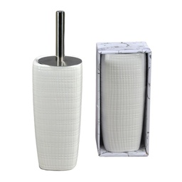 [V6214800000] Portascopino ceramica bianco quadretti quadro cm 10x10h24/34