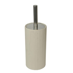 [V6213920000] Portascopino ceramica bianco righe tondo cmø10